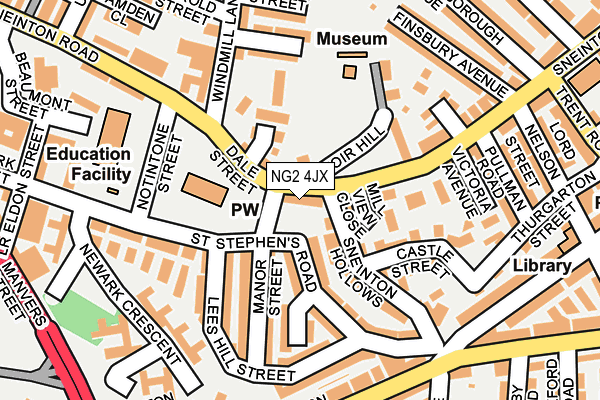 NG2 4JX map - OS OpenMap – Local (Ordnance Survey)