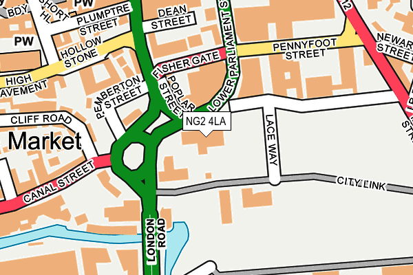NG2 4LA map - OS OpenMap – Local (Ordnance Survey)