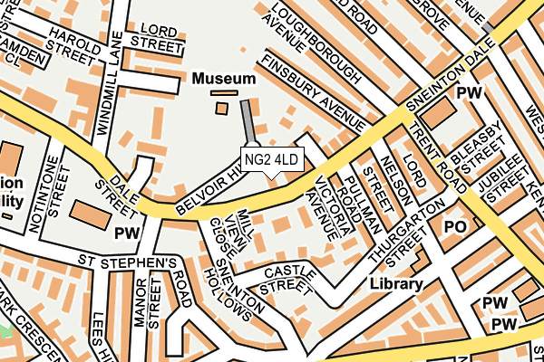 NG2 4LD map - OS OpenMap – Local (Ordnance Survey)