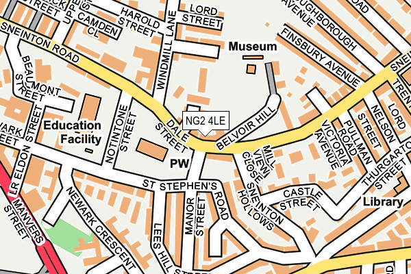 NG2 4LE map - OS OpenMap – Local (Ordnance Survey)