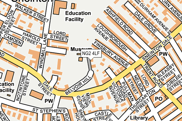 NG2 4LF map - OS OpenMap – Local (Ordnance Survey)