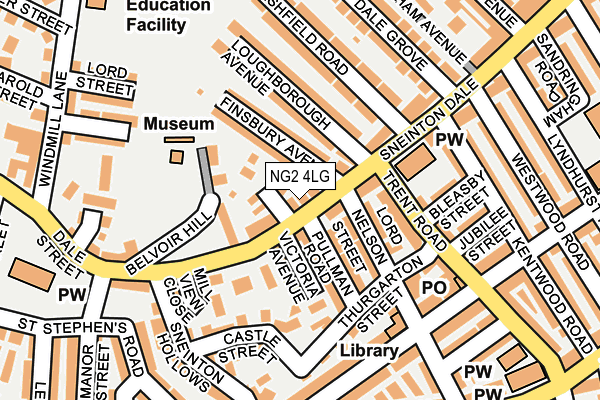 NG2 4LG map - OS OpenMap – Local (Ordnance Survey)