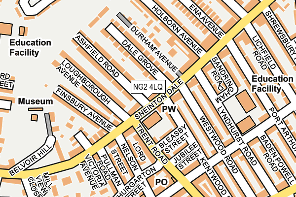 NG2 4LQ map - OS OpenMap – Local (Ordnance Survey)
