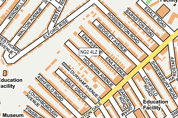 NG2 4LZ map - OS OpenMap – Local (Ordnance Survey)