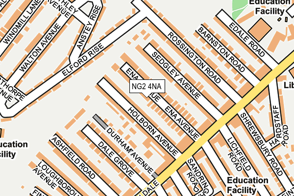 NG2 4NA map - OS OpenMap – Local (Ordnance Survey)