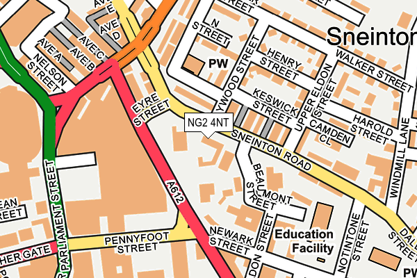 NG2 4NT map - OS OpenMap – Local (Ordnance Survey)