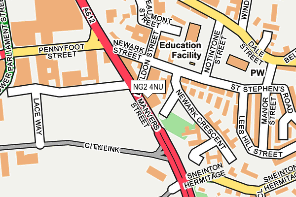 NG2 4NU map - OS OpenMap – Local (Ordnance Survey)
