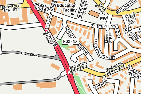 NG2 4NX map - OS OpenMap – Local (Ordnance Survey)
