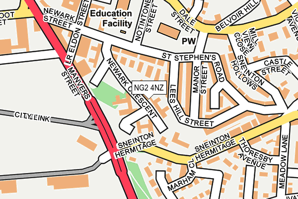 NG2 4NZ map - OS OpenMap – Local (Ordnance Survey)