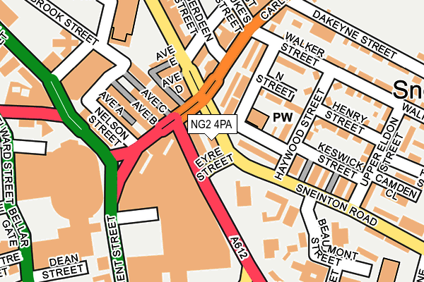 NG2 4PA map - OS OpenMap – Local (Ordnance Survey)