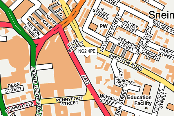 NG2 4PE map - OS OpenMap – Local (Ordnance Survey)