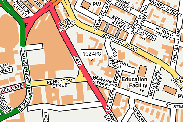 NG2 4PG map - OS OpenMap – Local (Ordnance Survey)