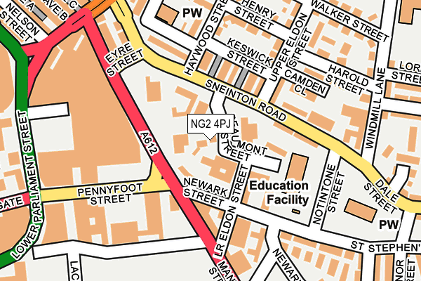 NG2 4PJ map - OS OpenMap – Local (Ordnance Survey)