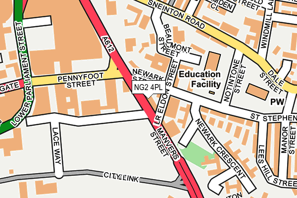 NG2 4PL map - OS OpenMap – Local (Ordnance Survey)