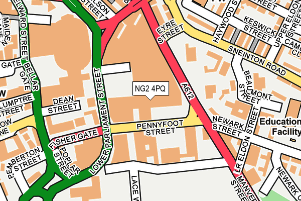 NG2 4PQ map - OS OpenMap – Local (Ordnance Survey)