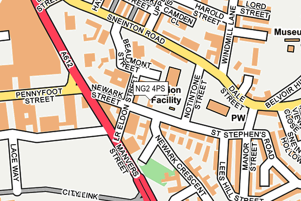 NG2 4PS map - OS OpenMap – Local (Ordnance Survey)