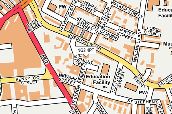 NG2 4PT map - OS OpenMap – Local (Ordnance Survey)