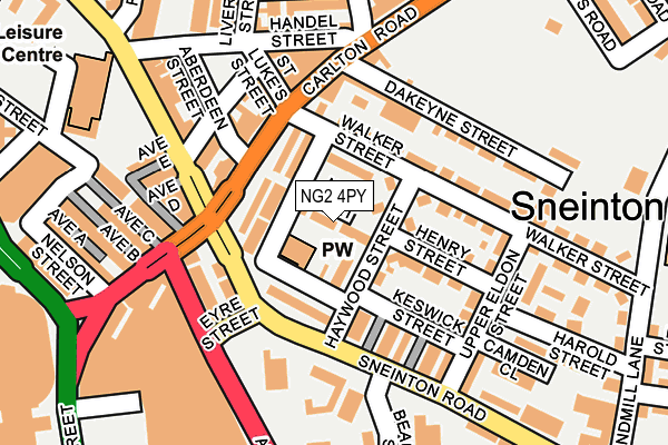 NG2 4PY map - OS OpenMap – Local (Ordnance Survey)