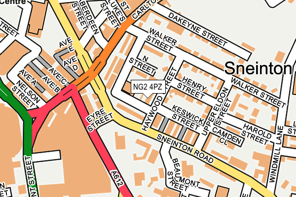 NG2 4PZ map - OS OpenMap – Local (Ordnance Survey)