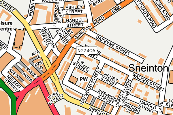NG2 4QA map - OS OpenMap – Local (Ordnance Survey)