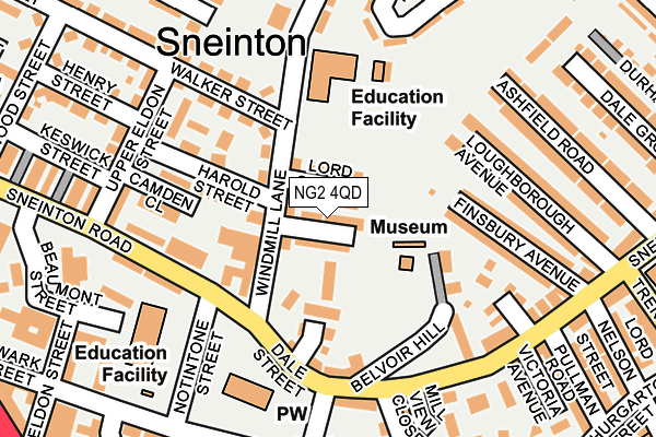 NG2 4QD map - OS OpenMap – Local (Ordnance Survey)