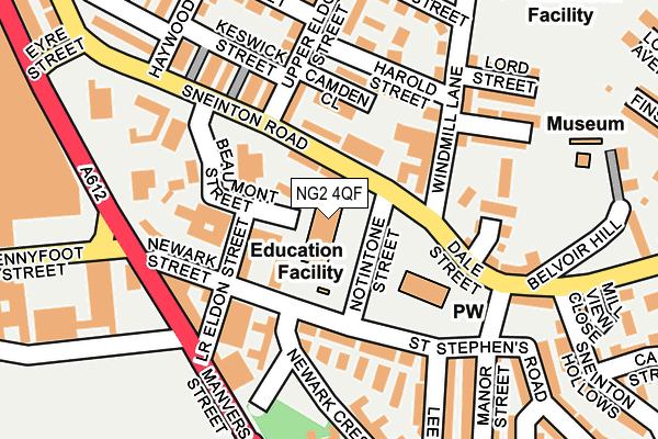 NG2 4QF map - OS OpenMap – Local (Ordnance Survey)