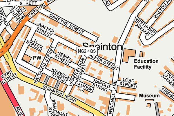 NG2 4QS map - OS OpenMap – Local (Ordnance Survey)