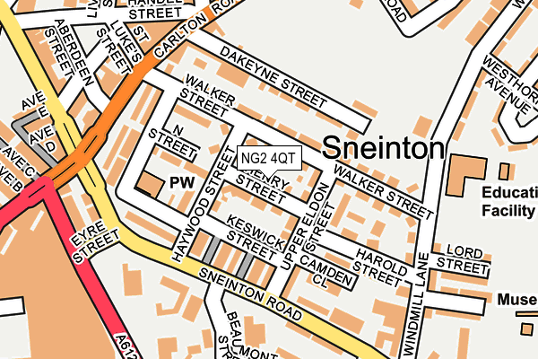 NG2 4QT map - OS OpenMap – Local (Ordnance Survey)