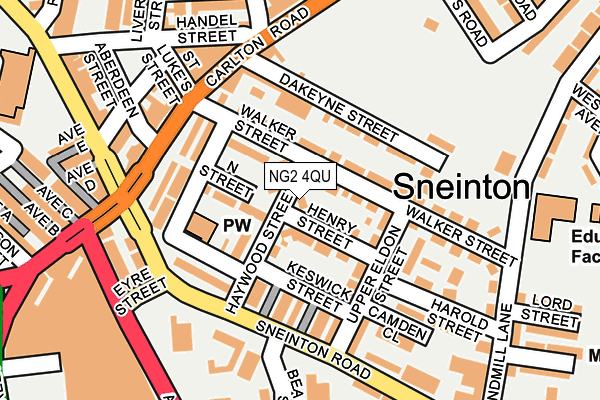 NG2 4QU map - OS OpenMap – Local (Ordnance Survey)