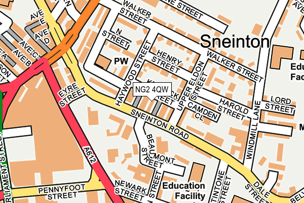 NG2 4QW map - OS OpenMap – Local (Ordnance Survey)