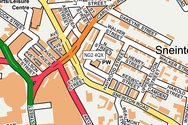 NG2 4QX map - OS OpenMap – Local (Ordnance Survey)
