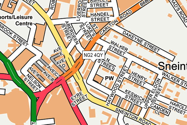NG2 4QY map - OS OpenMap – Local (Ordnance Survey)