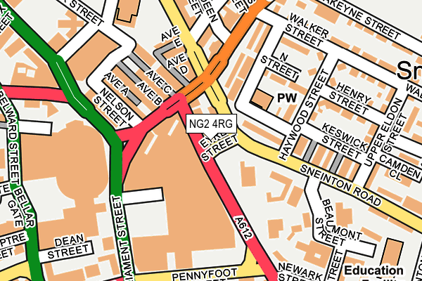 NG2 4RG map - OS OpenMap – Local (Ordnance Survey)