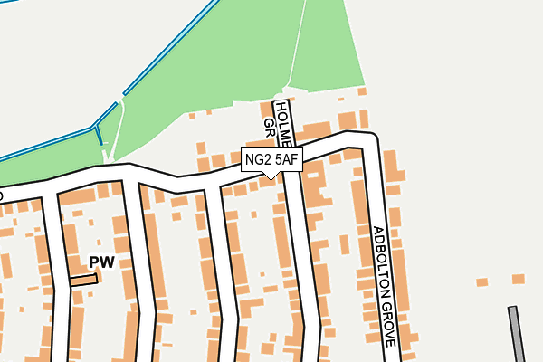 NG2 5AF map - OS OpenMap – Local (Ordnance Survey)