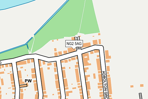 NG2 5AG map - OS OpenMap – Local (Ordnance Survey)
