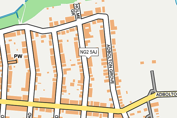 NG2 5AJ map - OS OpenMap – Local (Ordnance Survey)