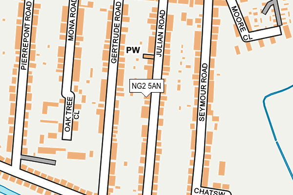 NG2 5AN map - OS OpenMap – Local (Ordnance Survey)