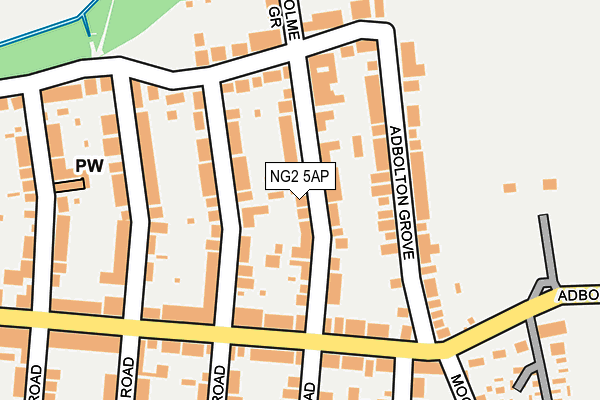 NG2 5AP map - OS OpenMap – Local (Ordnance Survey)