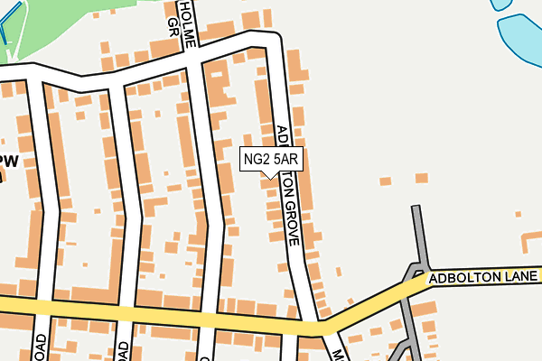 NG2 5AR map - OS OpenMap – Local (Ordnance Survey)