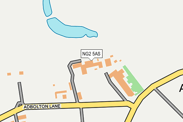 NG2 5AS map - OS OpenMap – Local (Ordnance Survey)