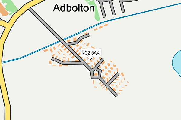 NG2 5AX map - OS OpenMap – Local (Ordnance Survey)