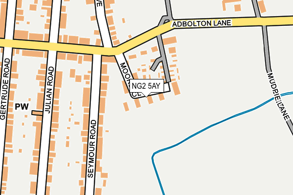 NG2 5AY map - OS OpenMap – Local (Ordnance Survey)