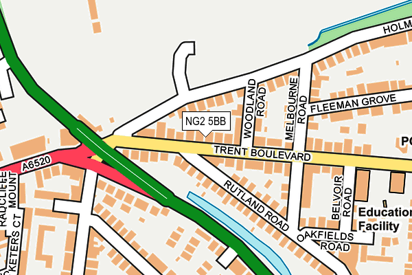 NG2 5BB map - OS OpenMap – Local (Ordnance Survey)