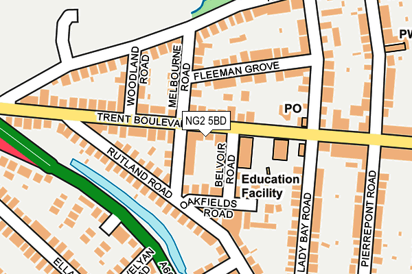 NG2 5BD map - OS OpenMap – Local (Ordnance Survey)