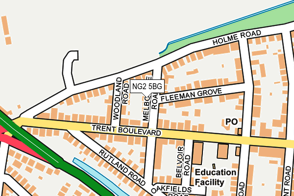 NG2 5BG map - OS OpenMap – Local (Ordnance Survey)