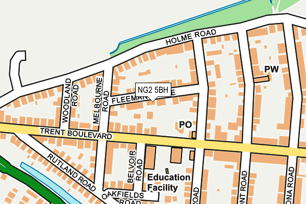 NG2 5BH map - OS OpenMap – Local (Ordnance Survey)