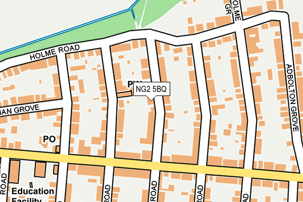 NG2 5BQ map - OS OpenMap – Local (Ordnance Survey)