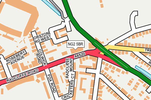 NG2 5BR map - OS OpenMap – Local (Ordnance Survey)