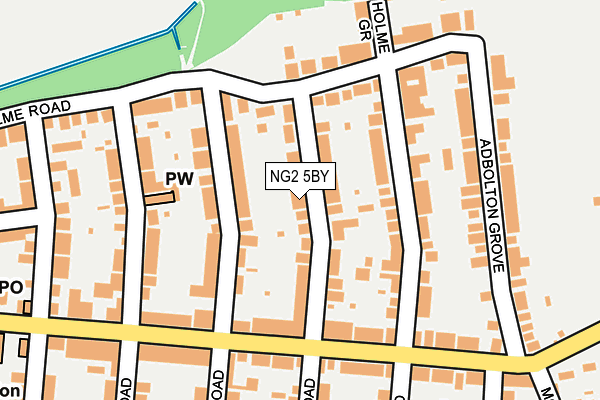 NG2 5BY map - OS OpenMap – Local (Ordnance Survey)