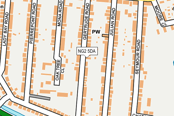 NG2 5DA map - OS OpenMap – Local (Ordnance Survey)